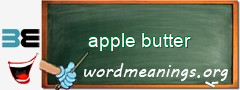 WordMeaning blackboard for apple butter